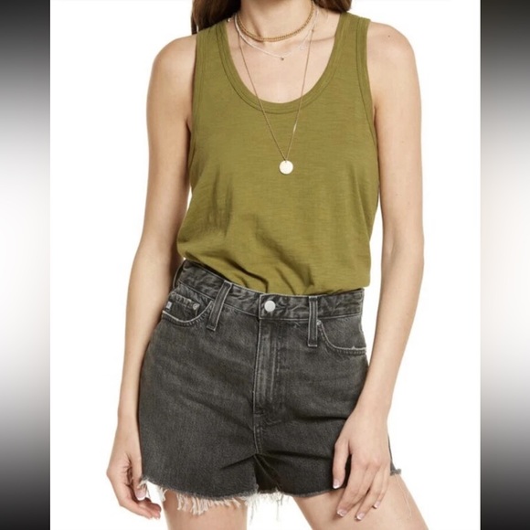 Free People Tee Off Bodysuit, Size L, Olive Green - Picture 3 of 9